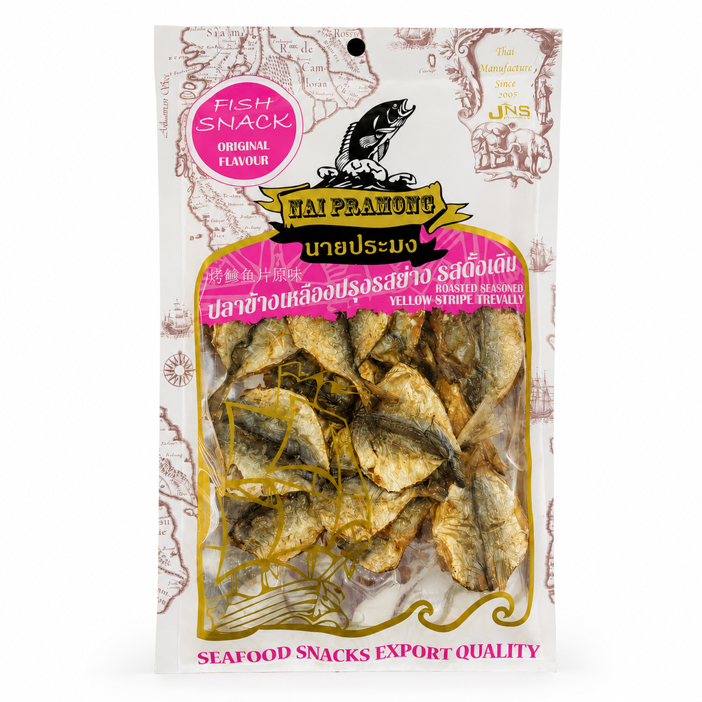 Nai Pramong Roasted Seasoned Yellow Stripe Trevally Original Flavour 40g