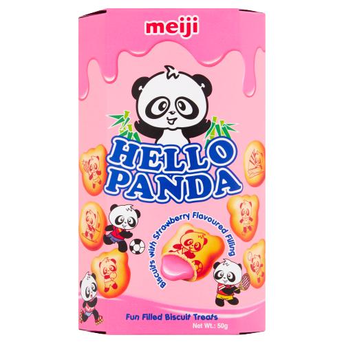 Meiji Hello Panda Biscuits With Strawberry Flav 50g