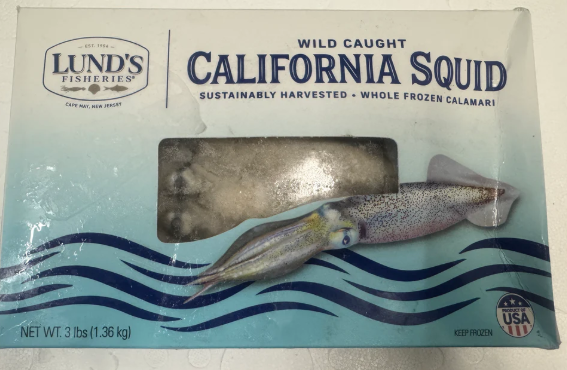 LUND'S Whole Frozen Baby Squid 454g 