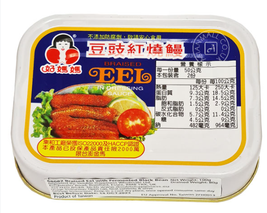 好妈妈豆豉红烧鳗鱼100g