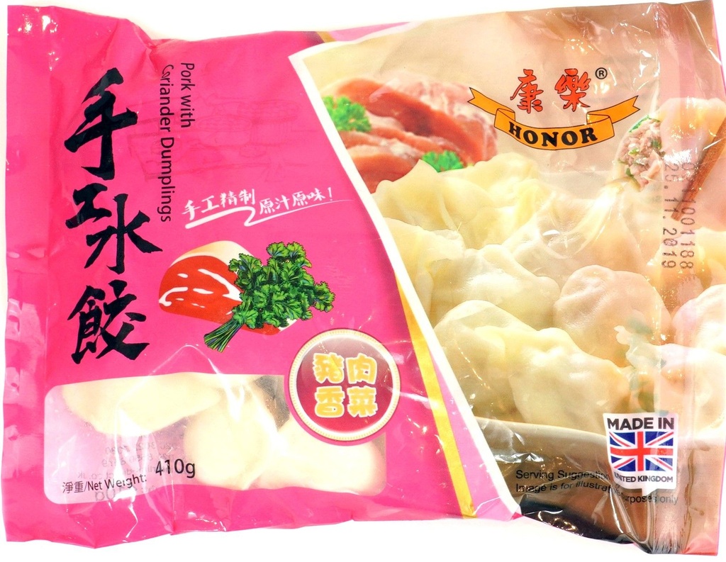 康乐猪肉香菜水饺410g