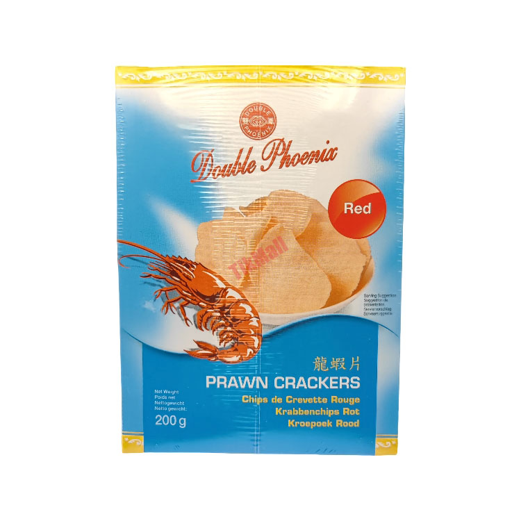 DOUBLE PHOENIX red prawn crackers 200G