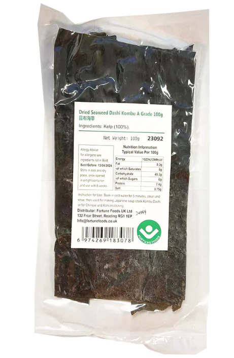 Dried Seaweed Dashi Kombu A Grade 100g