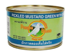 PIGEON Pickled Mustard Greens & Chilli in Soy Sauce