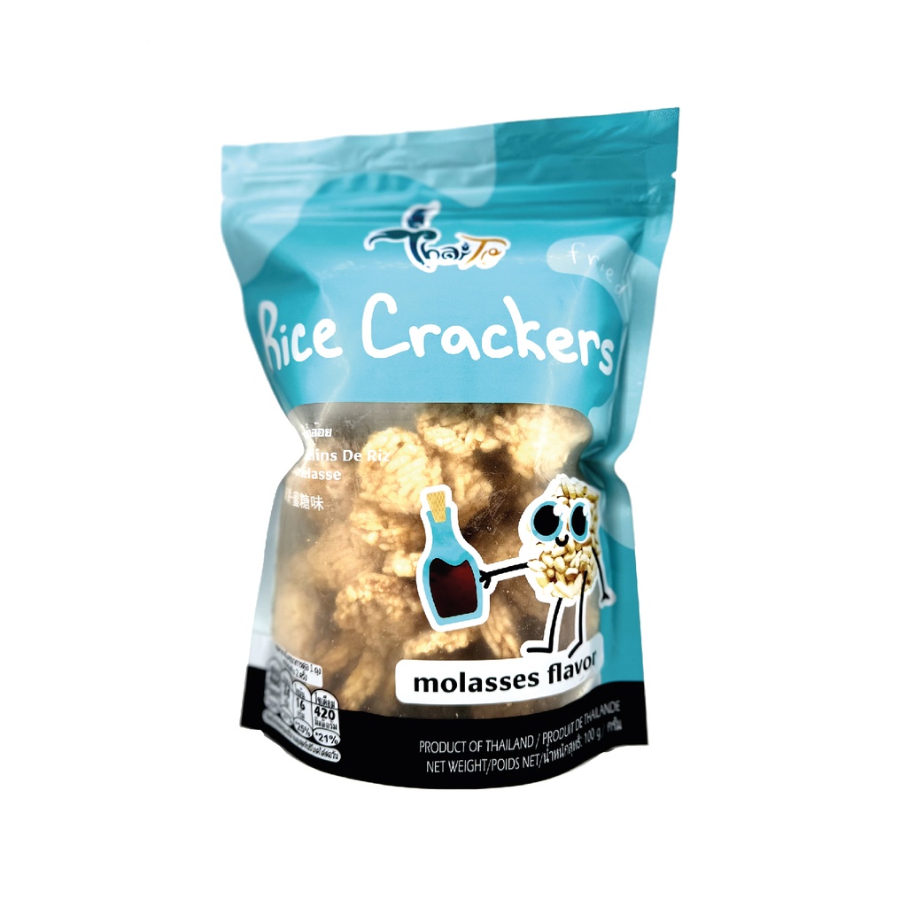 THAI TO Rice Crackers Molasses Flav 100g