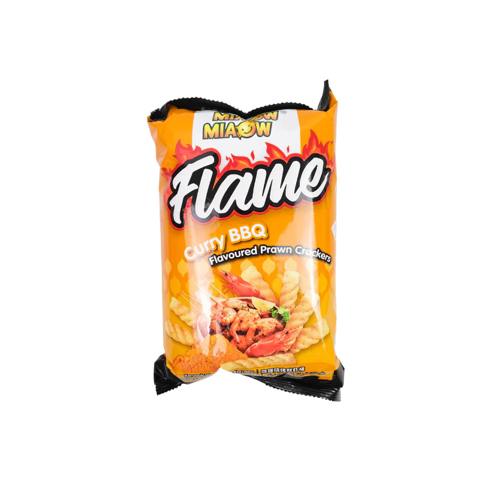 MIAOW MIAOW Flame Curry BBQ Prawn Crackers 50g