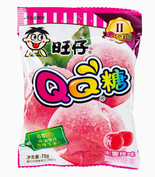 QQ旺仔QQ糖水蜜桃味70g