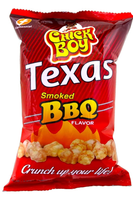 CHICKBOY Texas Smoked BBQ Flavoured Tapioca&Corn Snack 100G