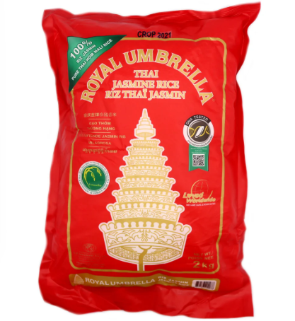 ROYAL UMBRELLA Thai Hom Mali Jasmine Rice Whole 2kg