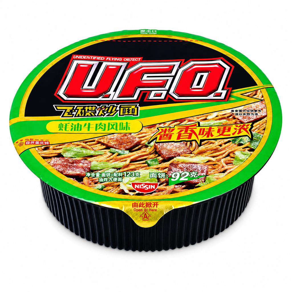NISSIN UFO Stir-Fry Noodle Oyster Sauce & Beef 123g