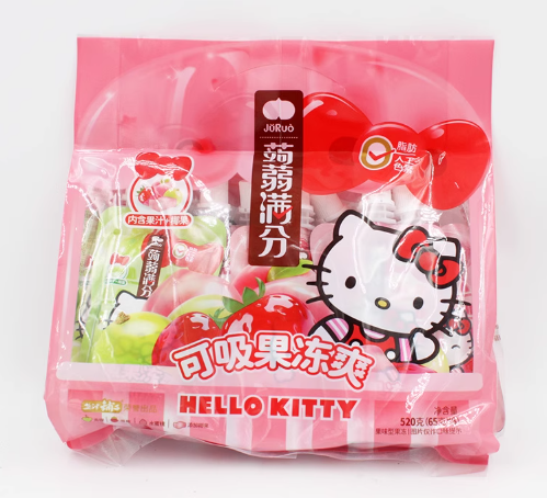 Jelly Drink Mixed Flavors (Peach, Green Grape, Strawberry) 520g