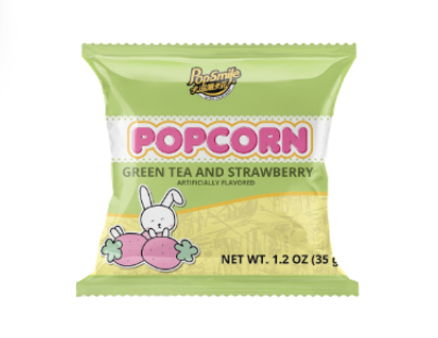 Pop Smile Green Tea Strawberry Flav Popcorn 35g