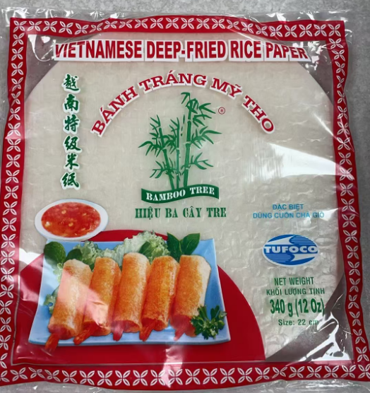 Bamboo Tree Vietnamese Deep-Fried Rice Paper (Round) Size 22cm 340g