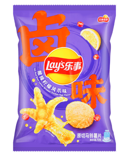 乐事酸辣柠檬凤爪味薯片70g