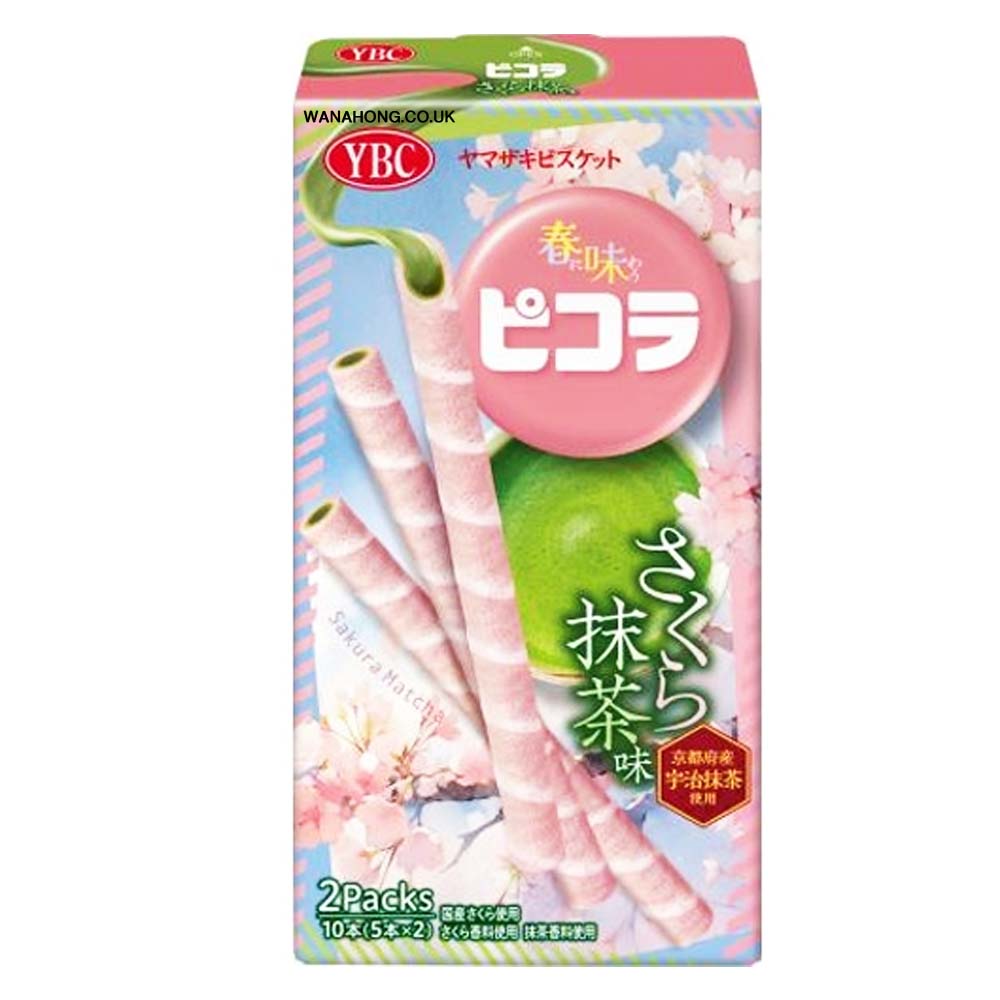 YBC Picola Wafer Roll Sakura Matcha Flav 49g