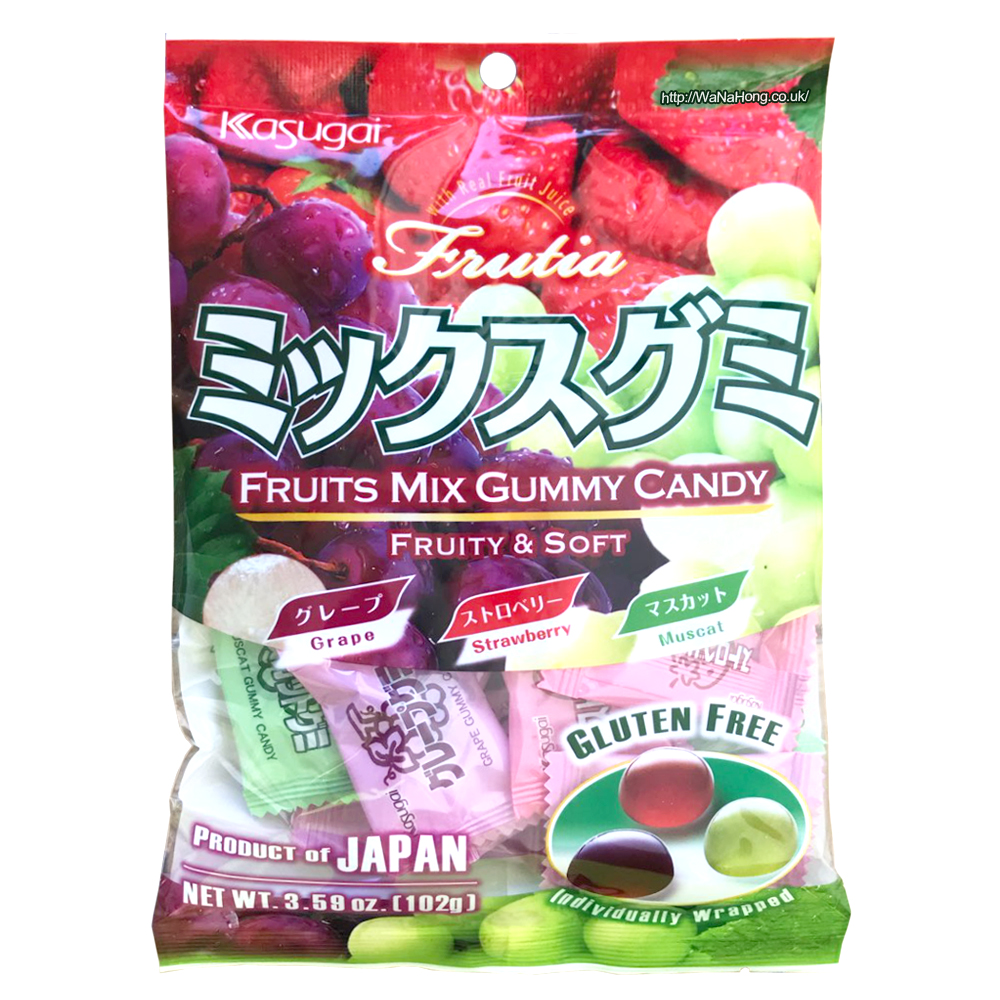Kasugai Frutia Mix Gummy Candy 102g