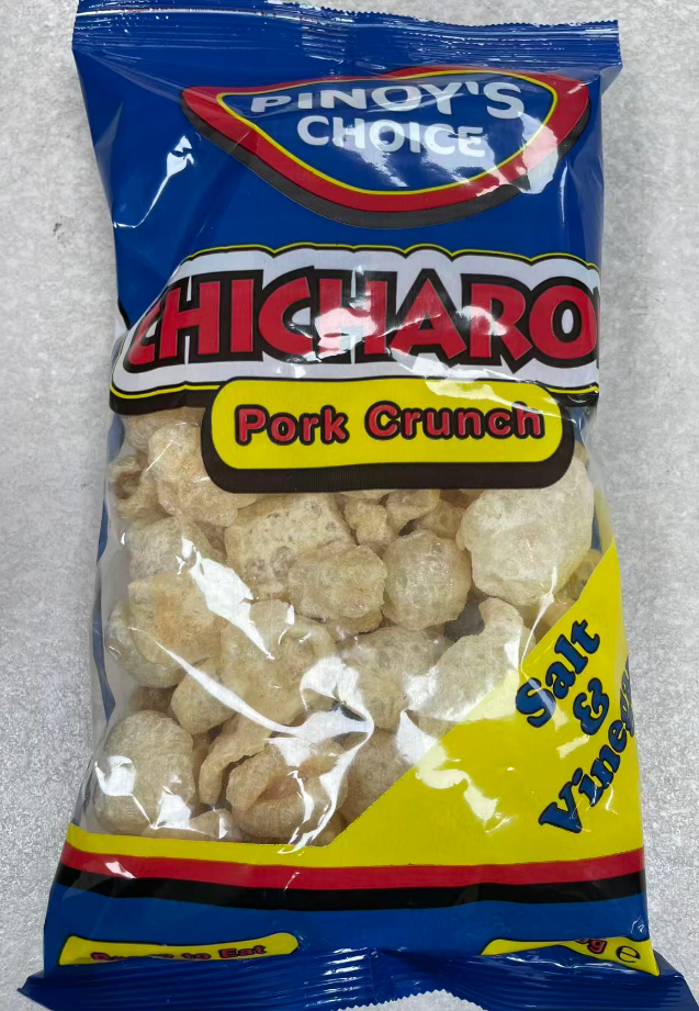 Pinoy's Choice Chicharon Pork Crunch Salt & Vinegar Flav 80g