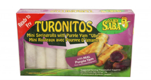 Golden Saba Banana Roll With Purple Yam 454g