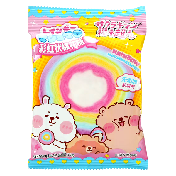 彩虹状棉花糖12g