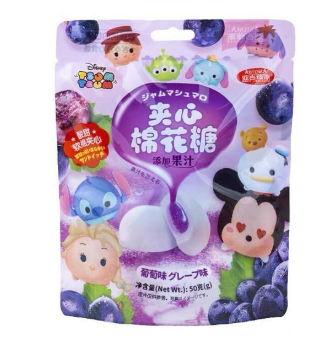 亚吉藤家夹心棉花糖葡萄味50g