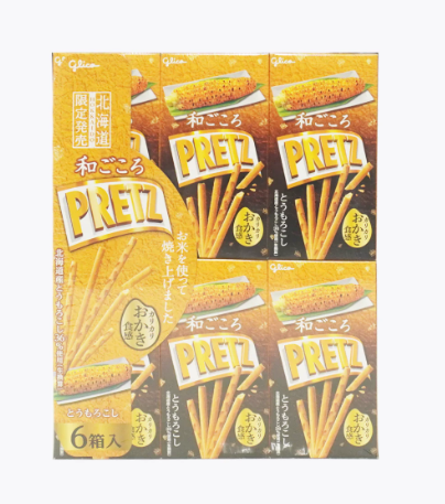 Glico Japanese Style Pretz Rice Biscuit Sticks Corn Flav132g