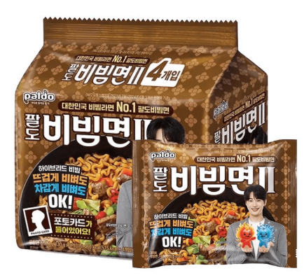 Paldo Korean Style Spicy Cold Hot Noodles 4 Packs