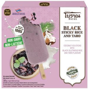 ETE Coconut Ice Stick Black Glutinous Rice Taro Flavor 300G