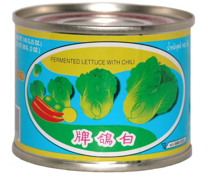PIGEON Pickled Mustard Green Half With Chilli In Soy Sauce 140g
