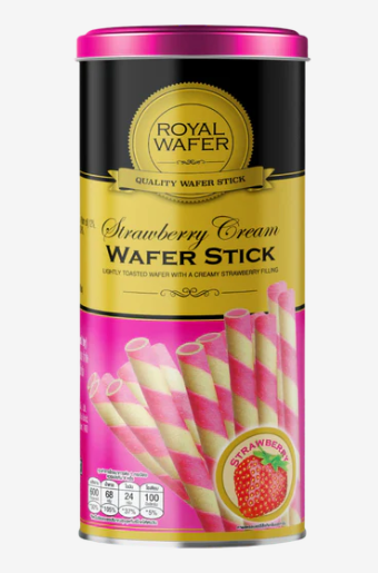 Royal Strawberry Cream Wafer Stick 125g