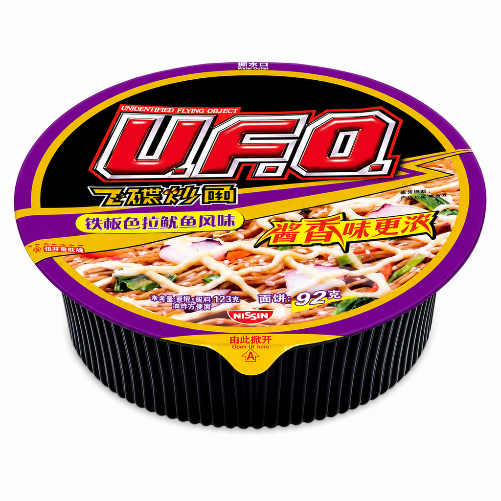 NISSIN UFO Stir Fry Noodle Salad & Squid 123g