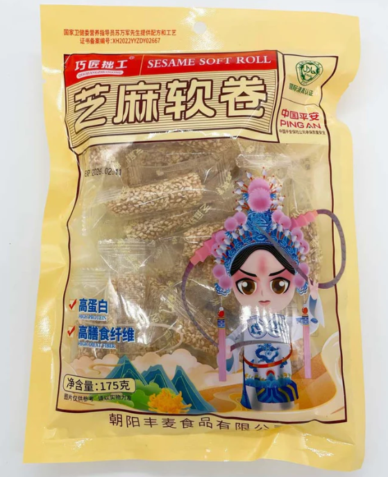 QJZG 朝阳丰麦芝麻软卷175g