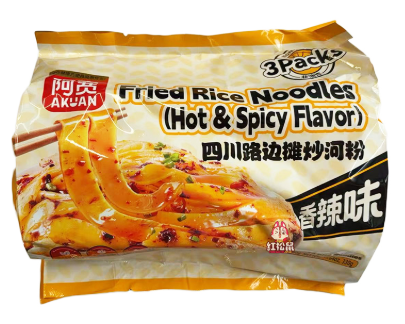 AK Sichuan Fried Rice Noodles-Spicy  (3 Pcs) 330G