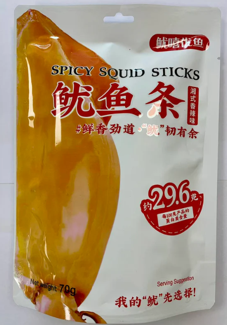 鱿嘻优鱼鱿鱼条-香辣70G