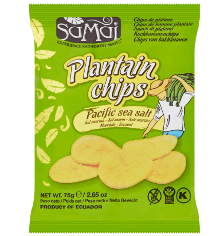SAMAI Plantain Chips Pacific Sea Salt 75G