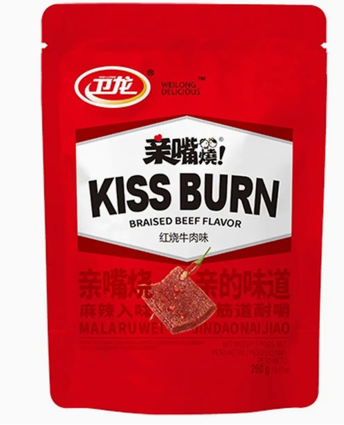 WL Kiss Burn Gluten Snacks- Braised Beef 260G