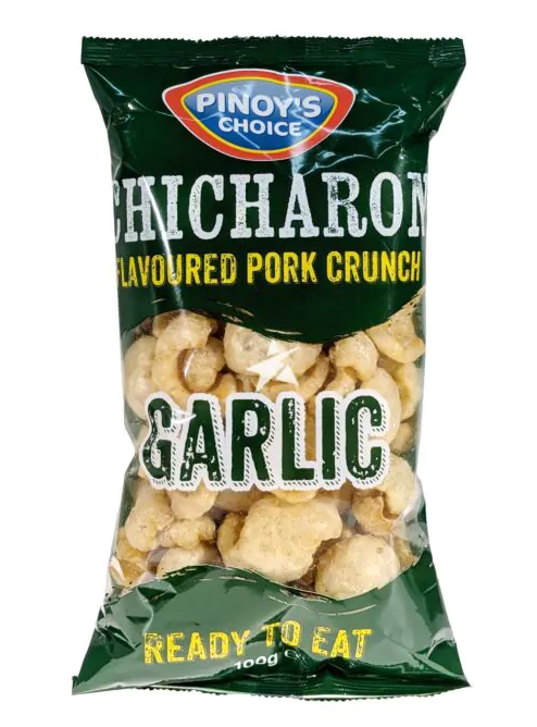 Pinoy's Choice Chicharon Pork Crunch Garlic Flav 100g