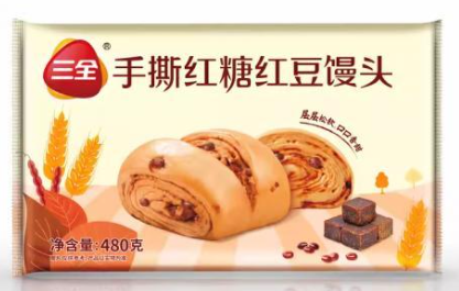 三全手撕红糖红豆馒头480G