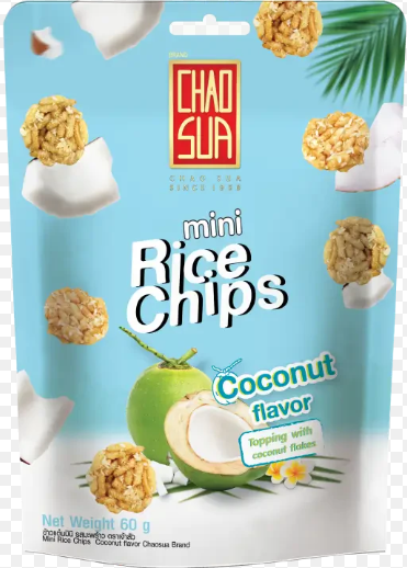 CHAO SUA Mini Rice Chip Coconut Flav 60G