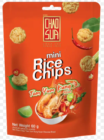 CHAO SUA Mini Rice Chips Tom Yum Flavour 60G