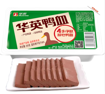 HuaYing Cooked Duck Blood Curds 300g