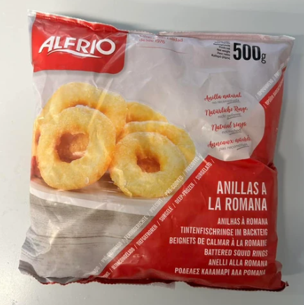 ALFRIO Battered Squid Rings 500G