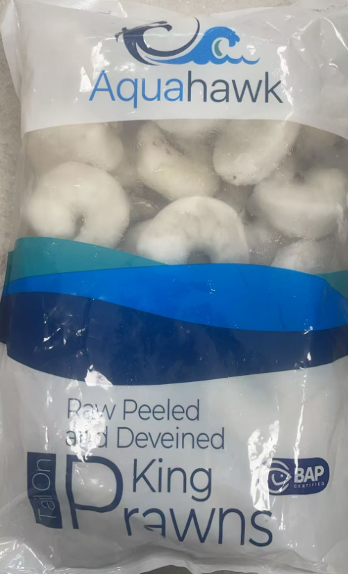 Aquahawk Prawn 8-12 Raw peeled&deveined tail on 1kg