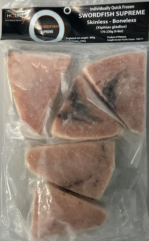 HOLMES Frozen Skinless Boneless Swordfish 1KG