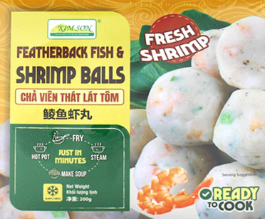 KIM SON Featherback Fish & Shrimp Balls 200G