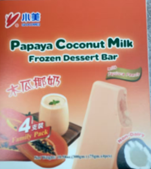 SM Papaya Coconut Milk Ice Bar 300G
