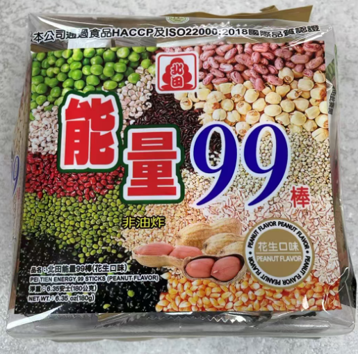 PEI TIEN Energy 99 Sticks Peanut180g