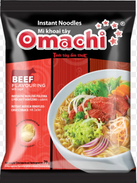 OMACHI Instant Noodles with Potato Starch Beef Flavor 79G