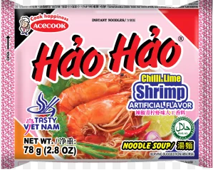 HAOHAO Chilli&Lime Shrimp Flavour Instant Noodle 78G