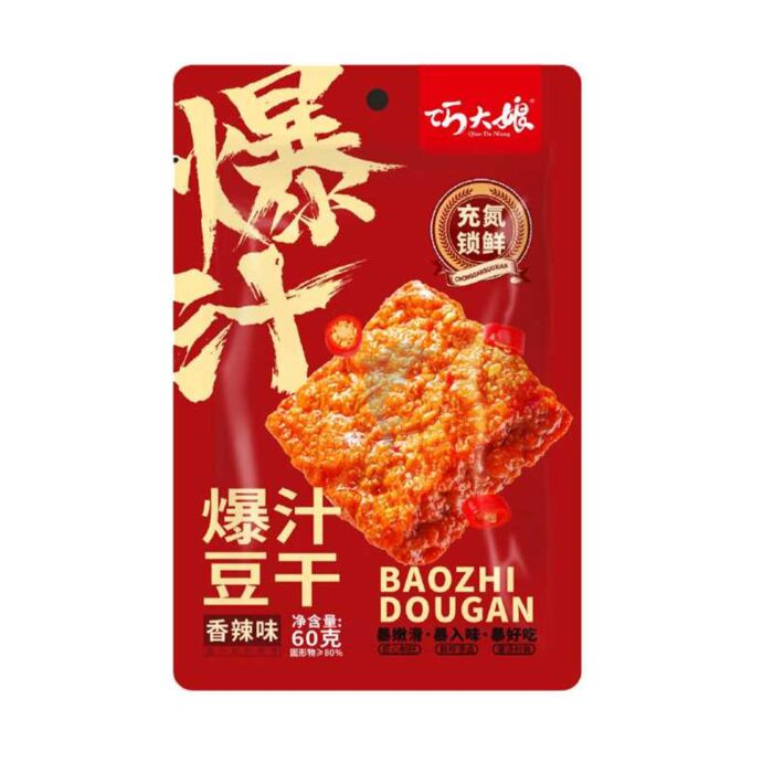 巧大娘爆汁豆干香辣60g