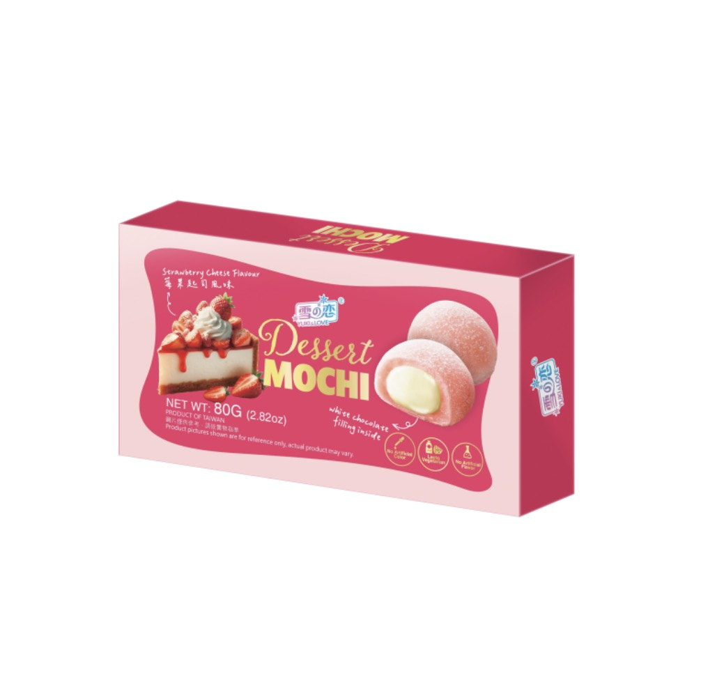 YUKI LOVE Dessert Mochi Strawberry Cheese Cake Flavour80g